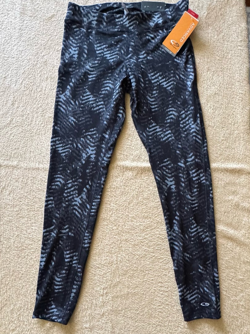 Champion Black and Gray Abstract Performance Leggings